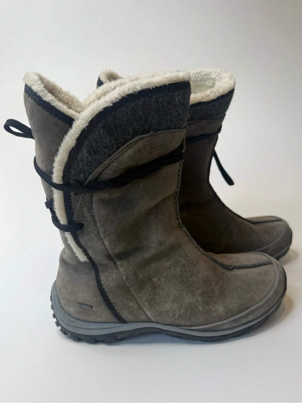 Patagonia Attlee Tie Leather Boots Cold Weather Outdoor Size 7